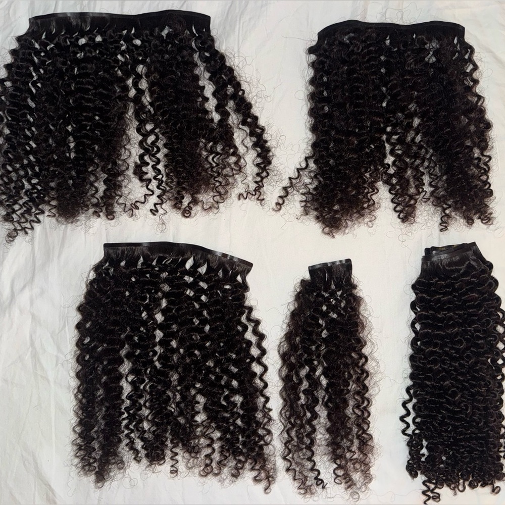 BELLAMI Off Black 16 Inch Curly Black Hair Extensions (3C)